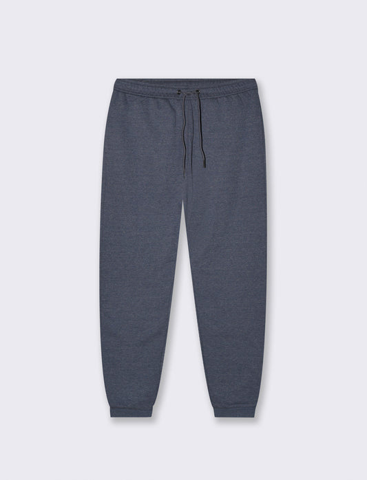 PANTALONI IN FELPA MELANGE - Blu
