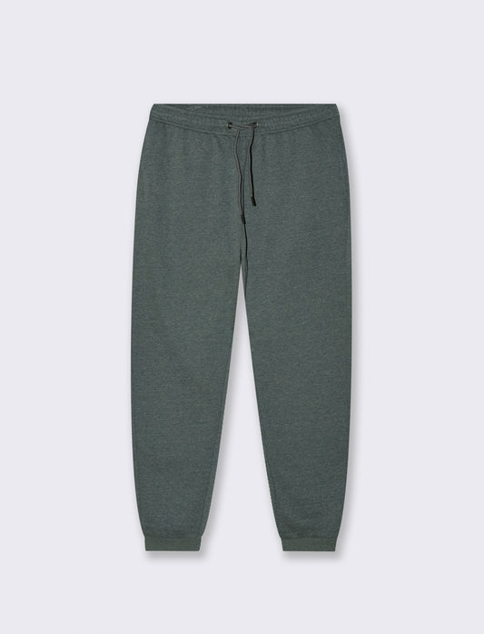 PANTALONI IN FELPA MELANGE - Verde