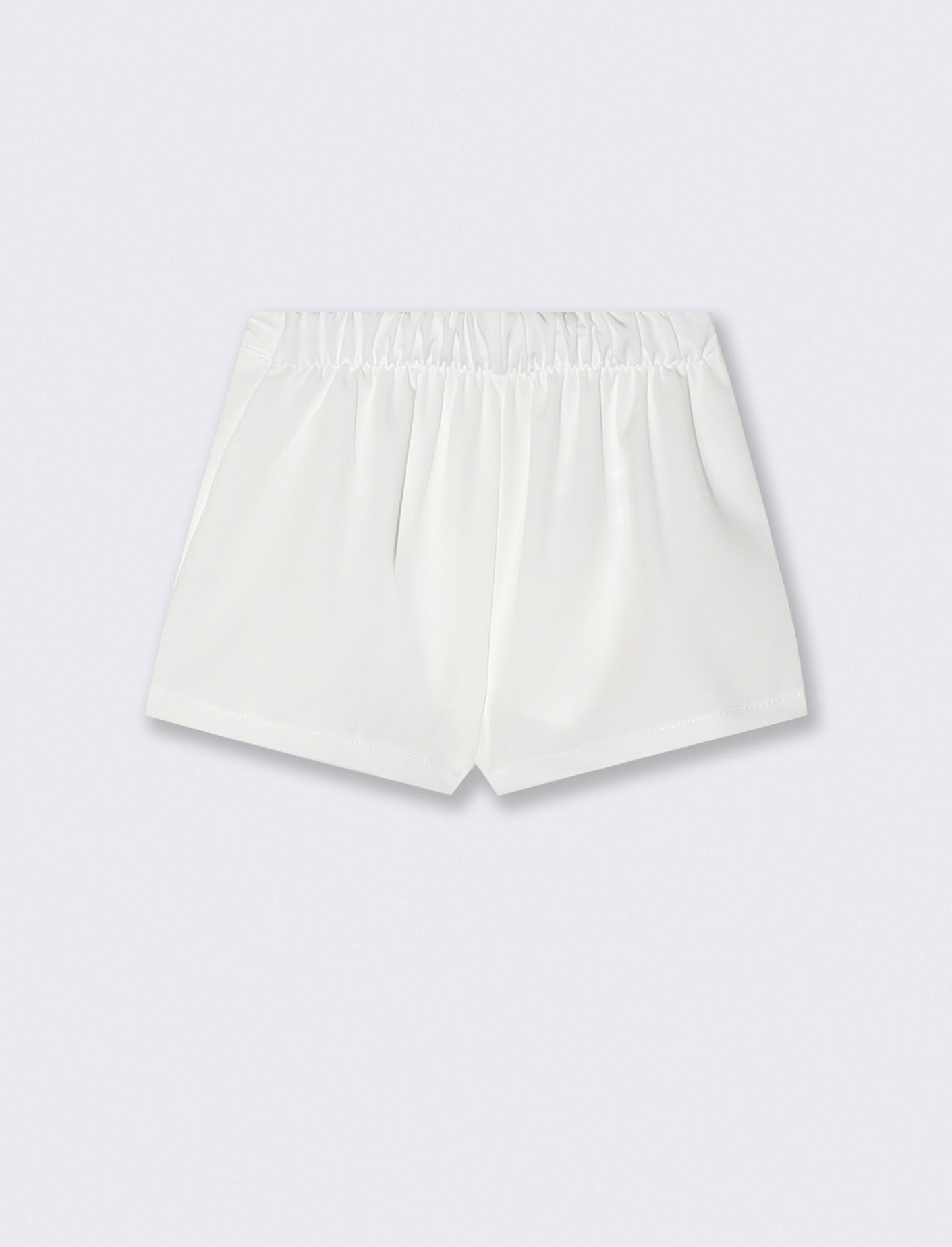 Newborn outfit with pleats and bow stripes - White