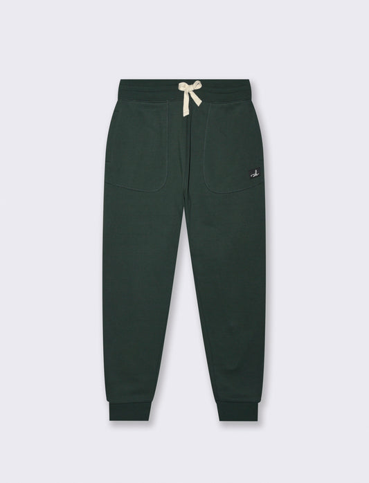 PANTALONI IN FELPA RELAXED FIT - Verde scuro