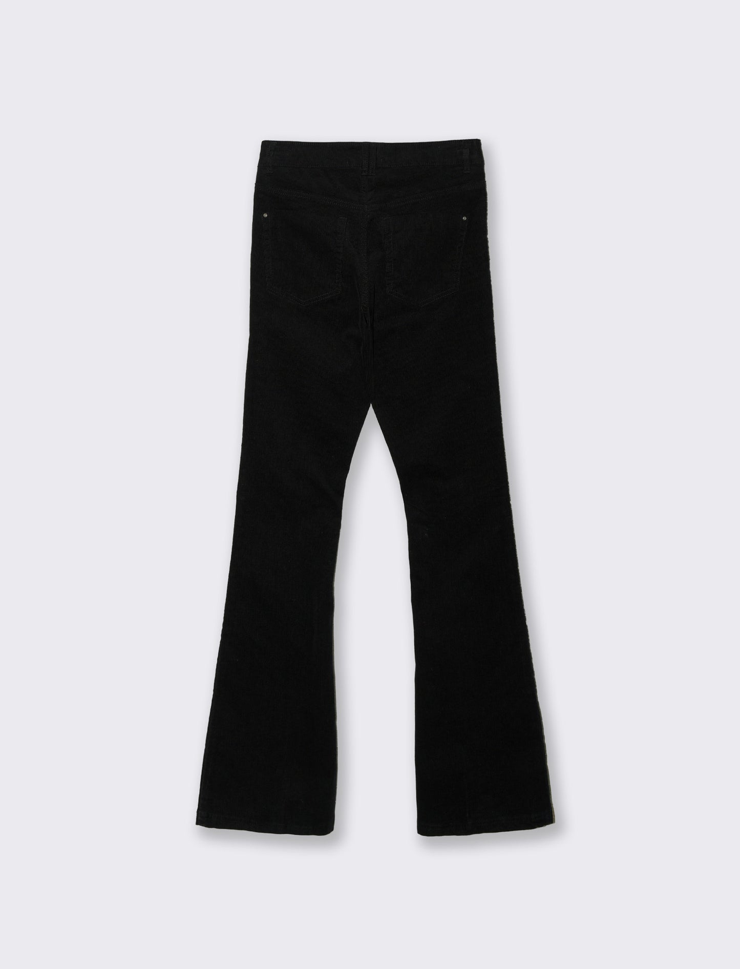 PANTALONE VELLUTO A ZAMPA - Nero