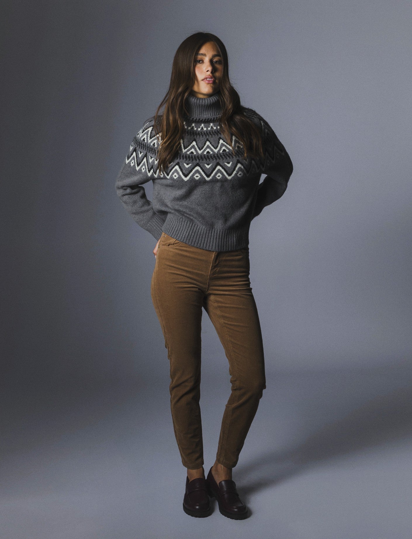 PANTALONE IN VELLUTO 5 TASCHE SKINNY - Cammello