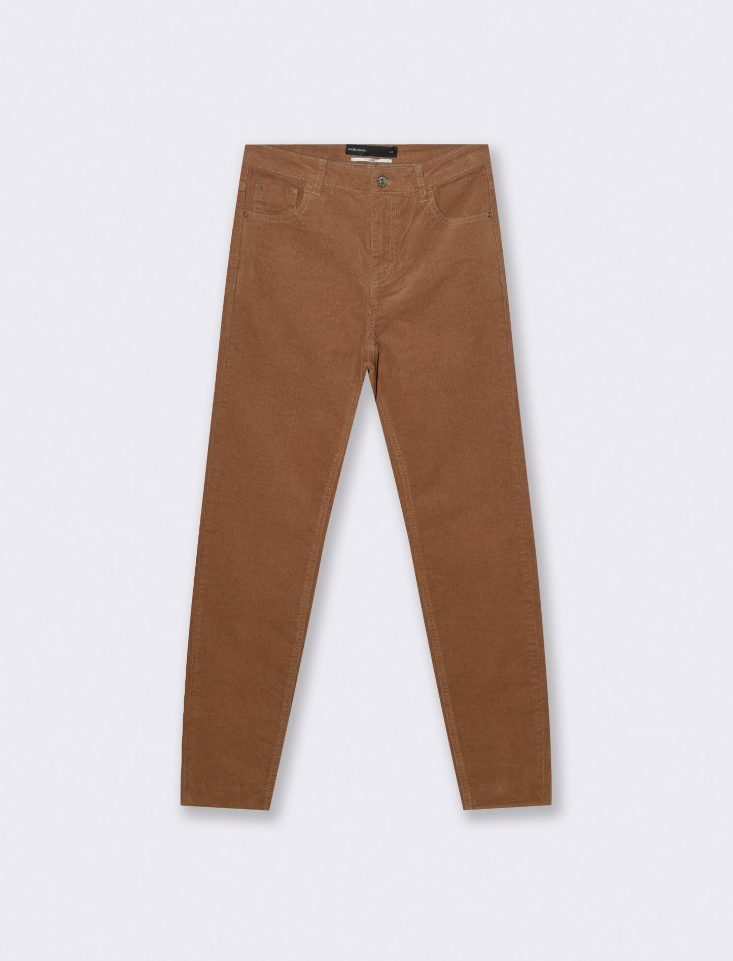 PANTALONE IN VELLUTO 5 TASCHE SKINNY - Cammello