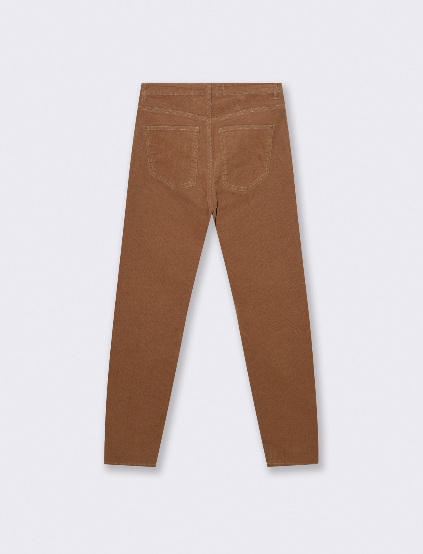 PANTALONE IN VELLUTO 5 TASCHE SKINNY - Cammello
