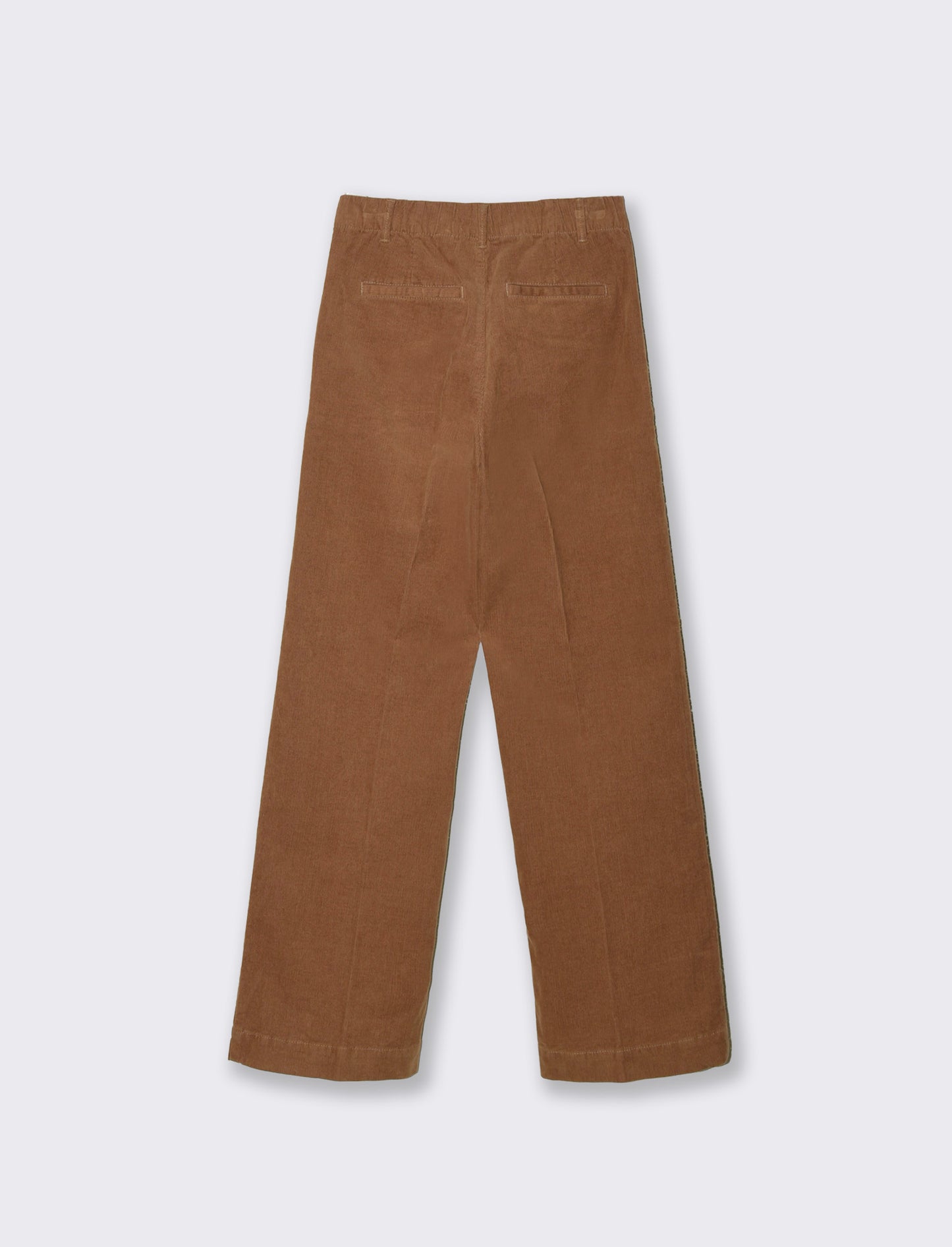 PANTALONE IN VELLUTO GAMBA LARGA - Cammello