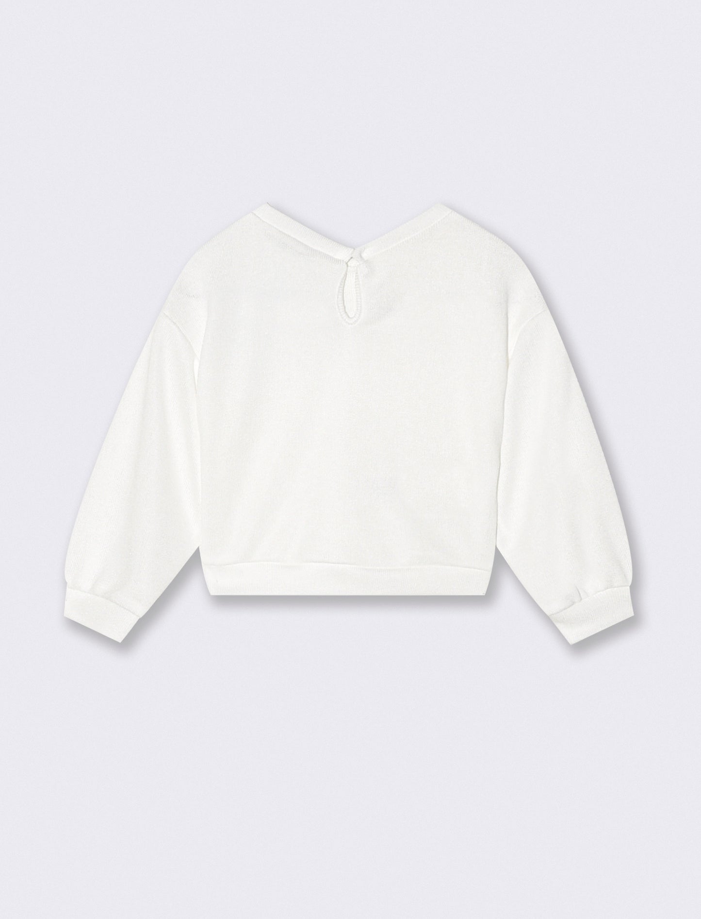 Maglia neonata con fiocco decorativo - Bianco