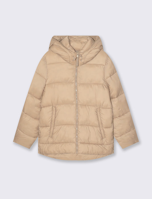 GIUBOTTO INBOTTITO CON CAPPUCCIO - Beige