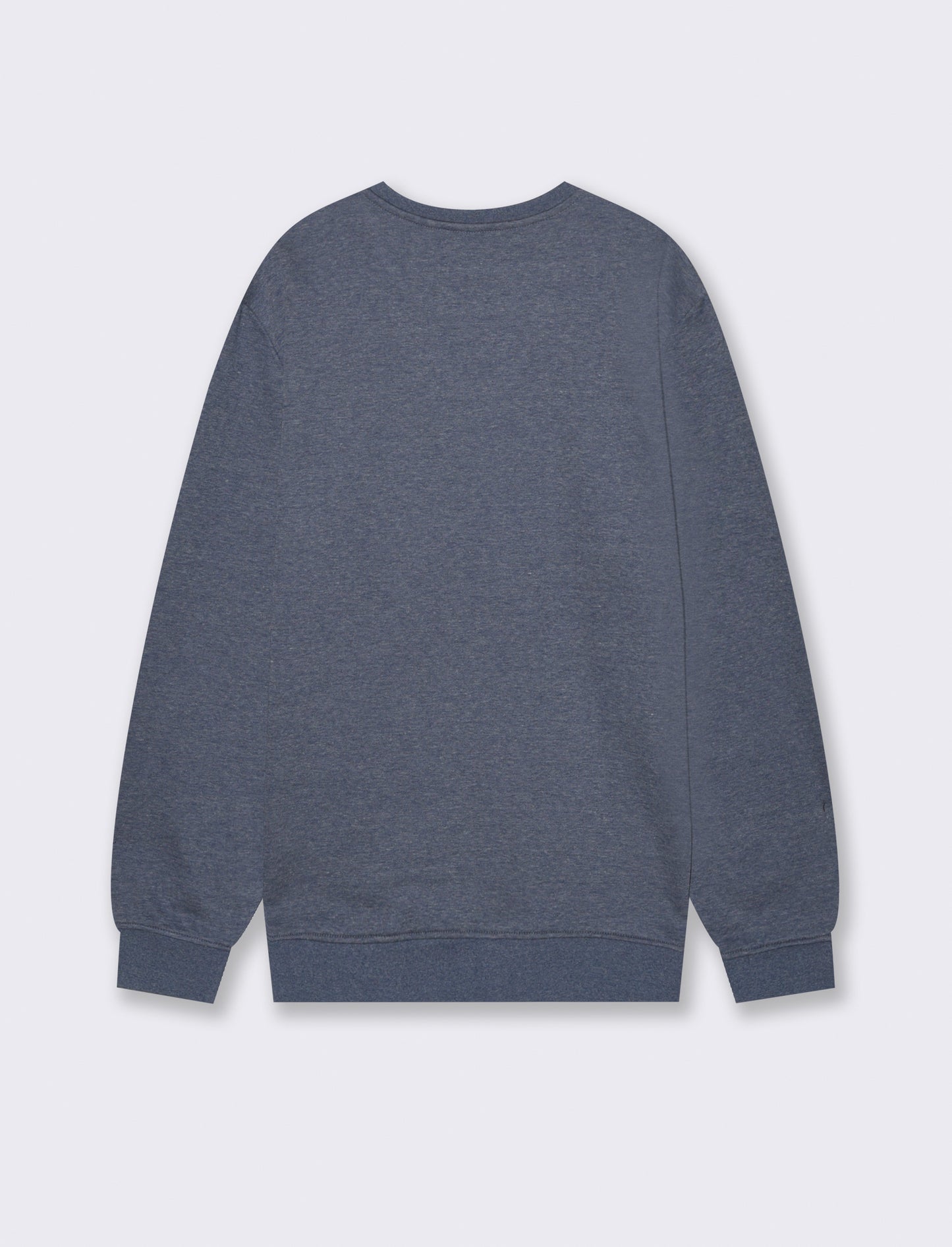 FELPA GIROCOLLO BASIC MELANGE - Blu