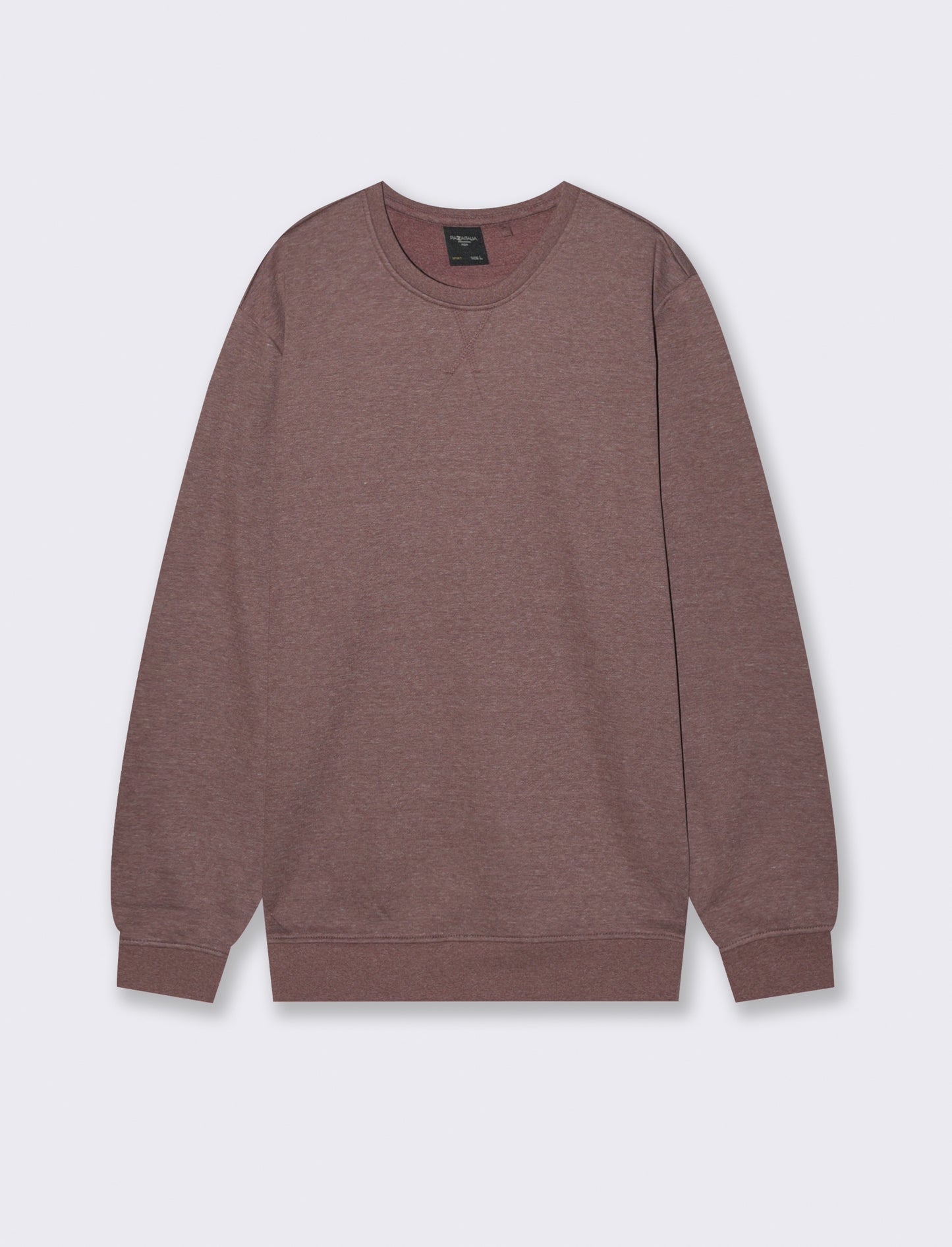 FELPA GIROCOLLO BASIC MELANGE - Bordeaux