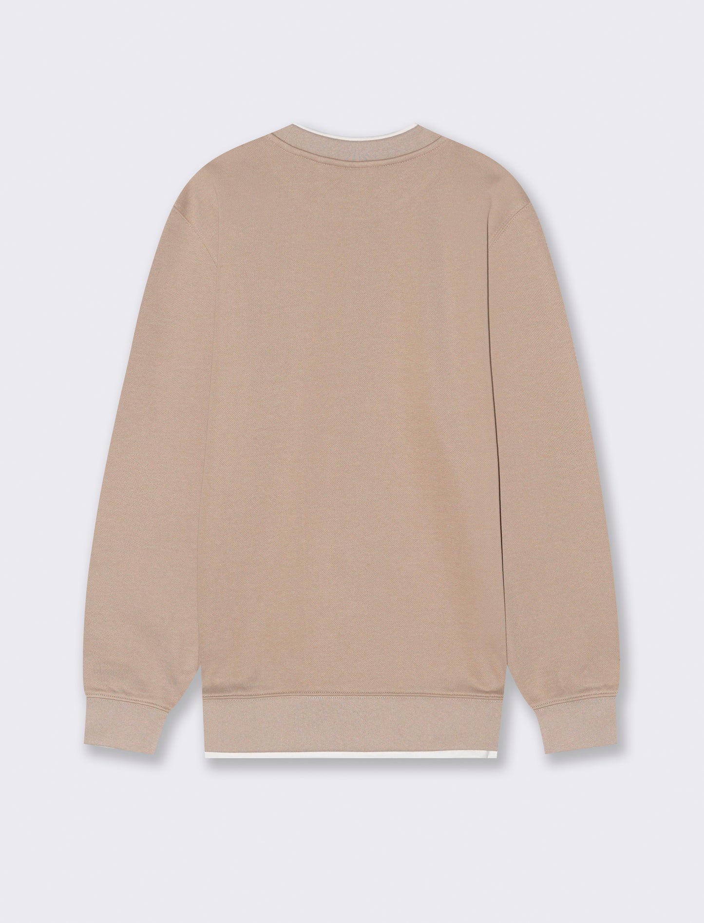 FELPA GIROCOLLO CON CONTRASTI - Beige