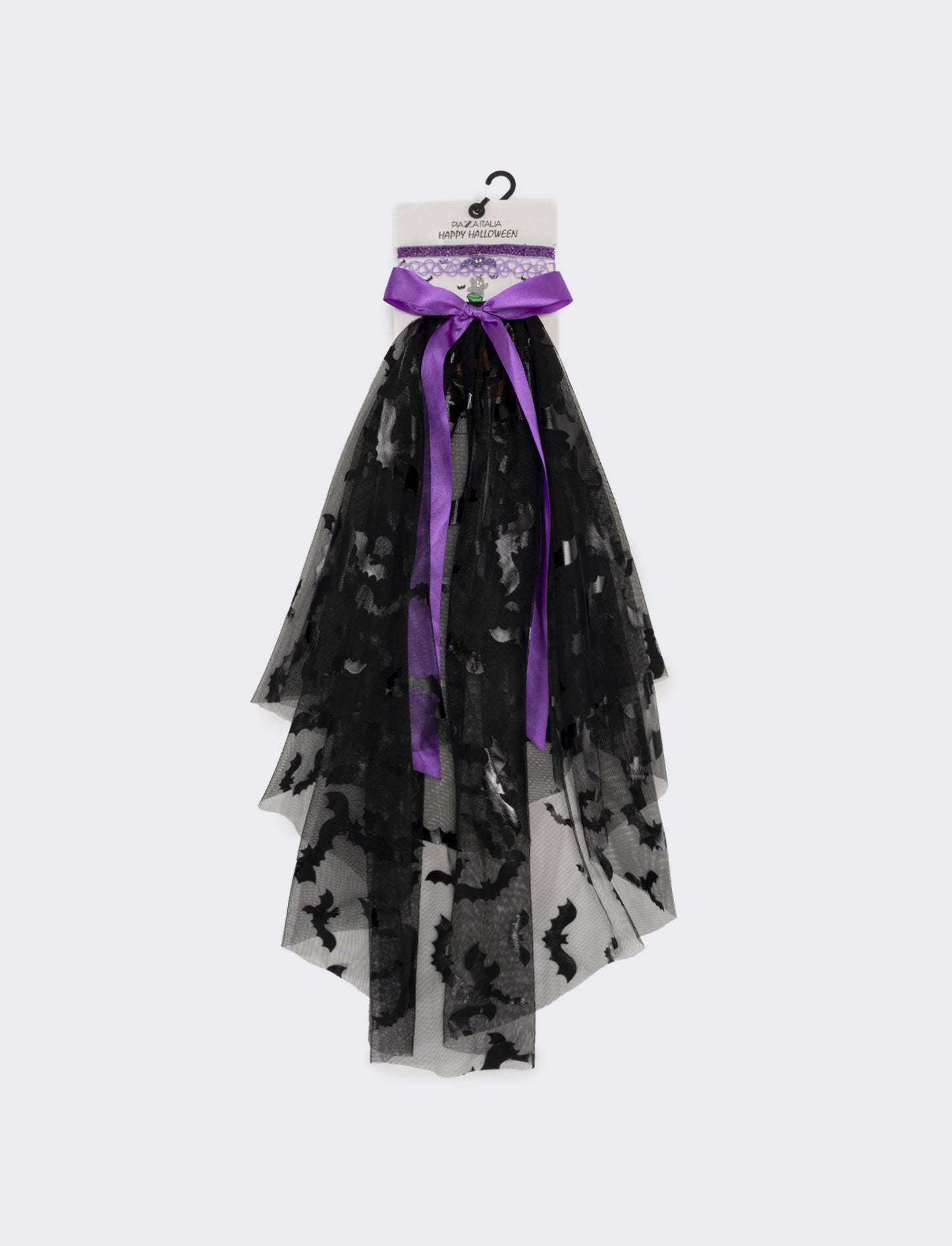 Velo halloween bambina con tattoo chocker - Viola