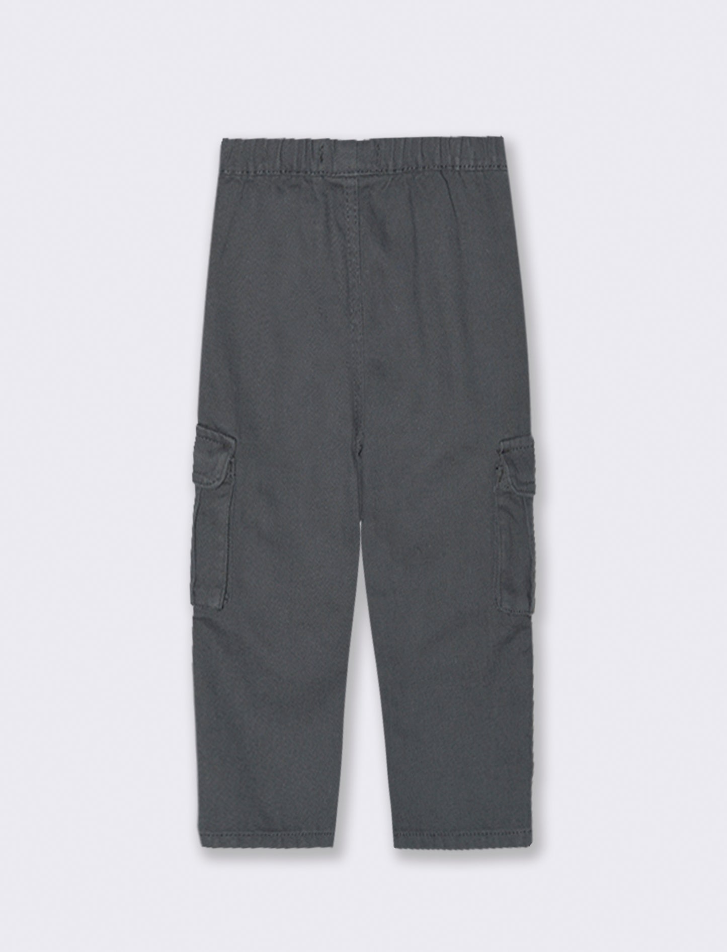 Pantalone in twill con tascone - Grigio asfalto