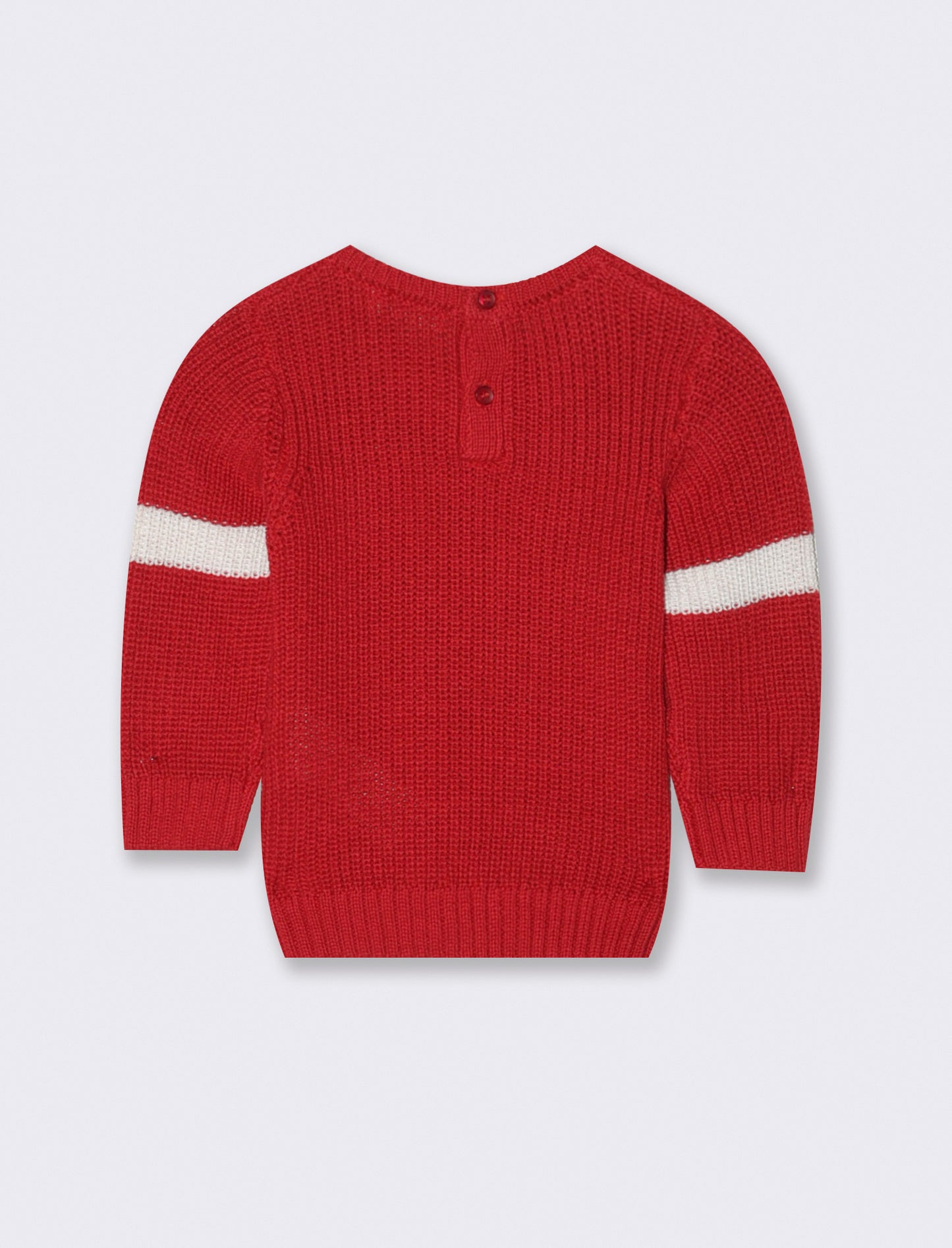 Maglione con ricamo spugna - Rosso