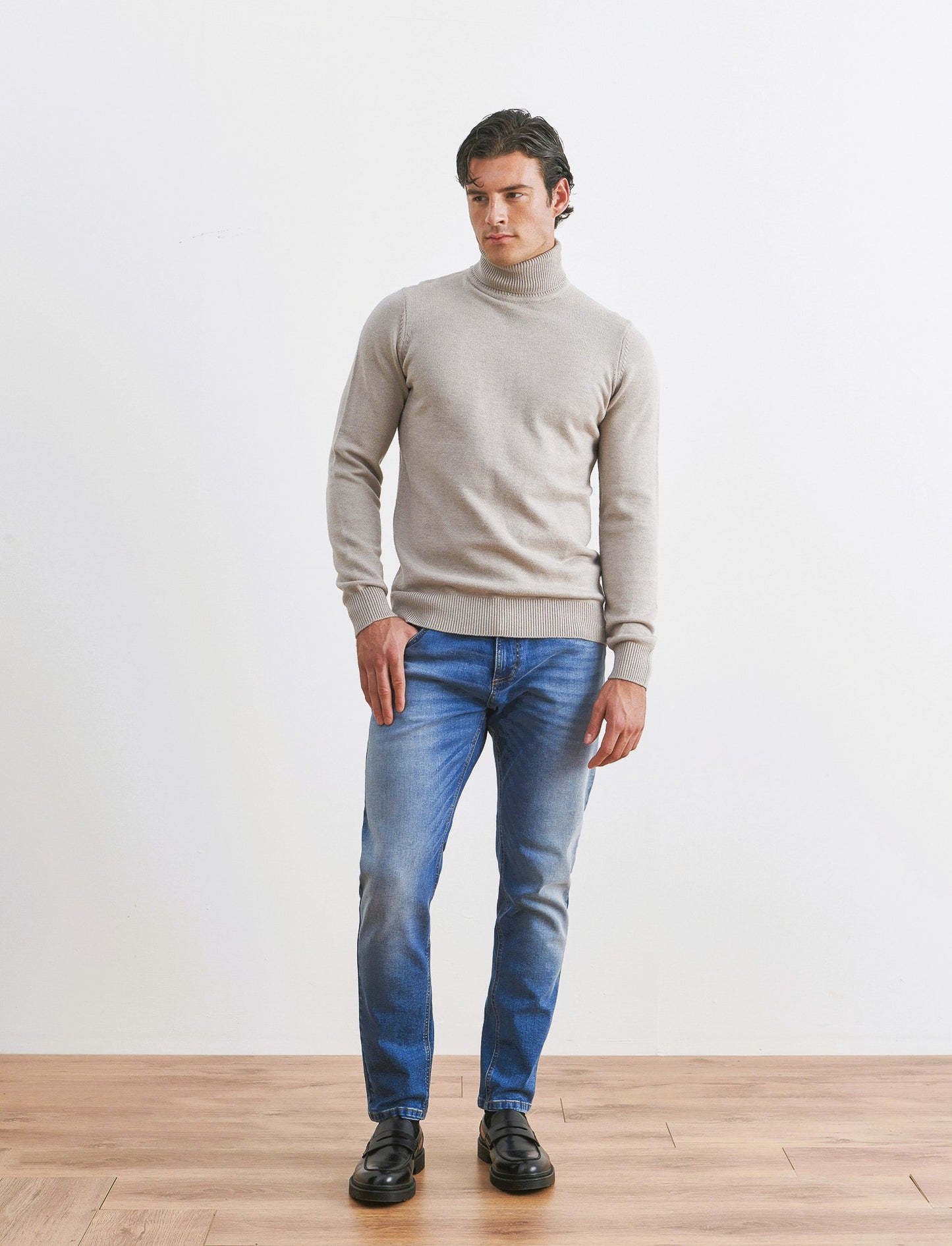JEANS  SLIM TAPERED FIT BLU MEDIO - Denim
