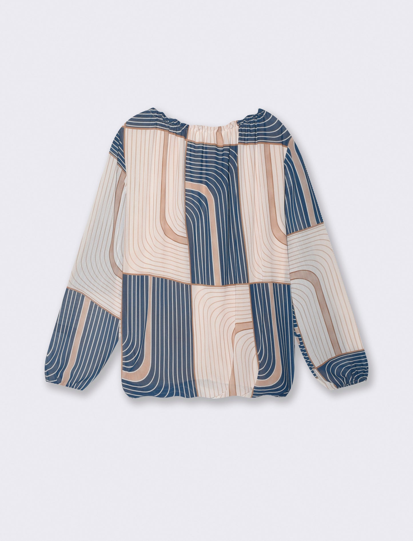 Blusa con stampa - Blu