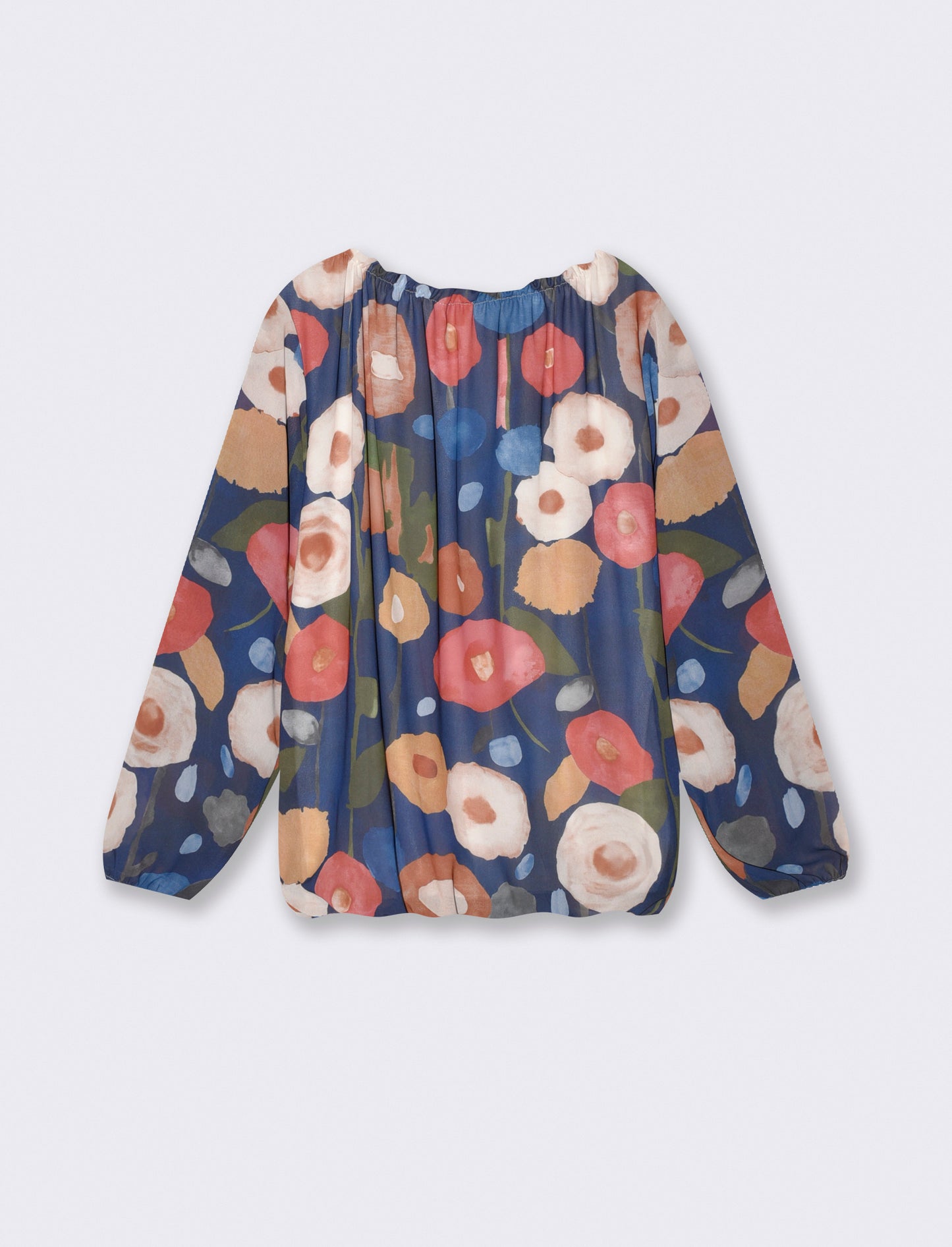 Casacca scollo arricciato - Blu