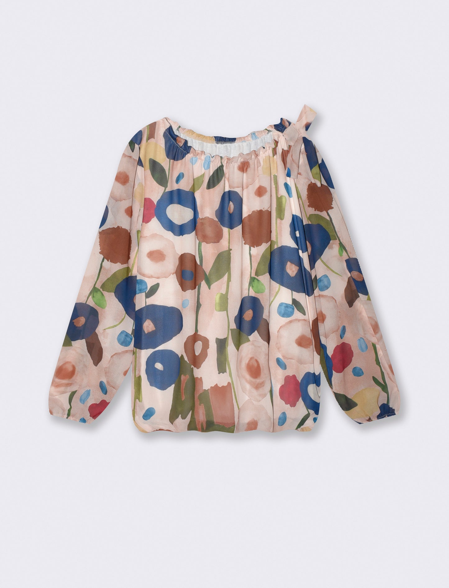 Casacca scollo arricciato - Beige