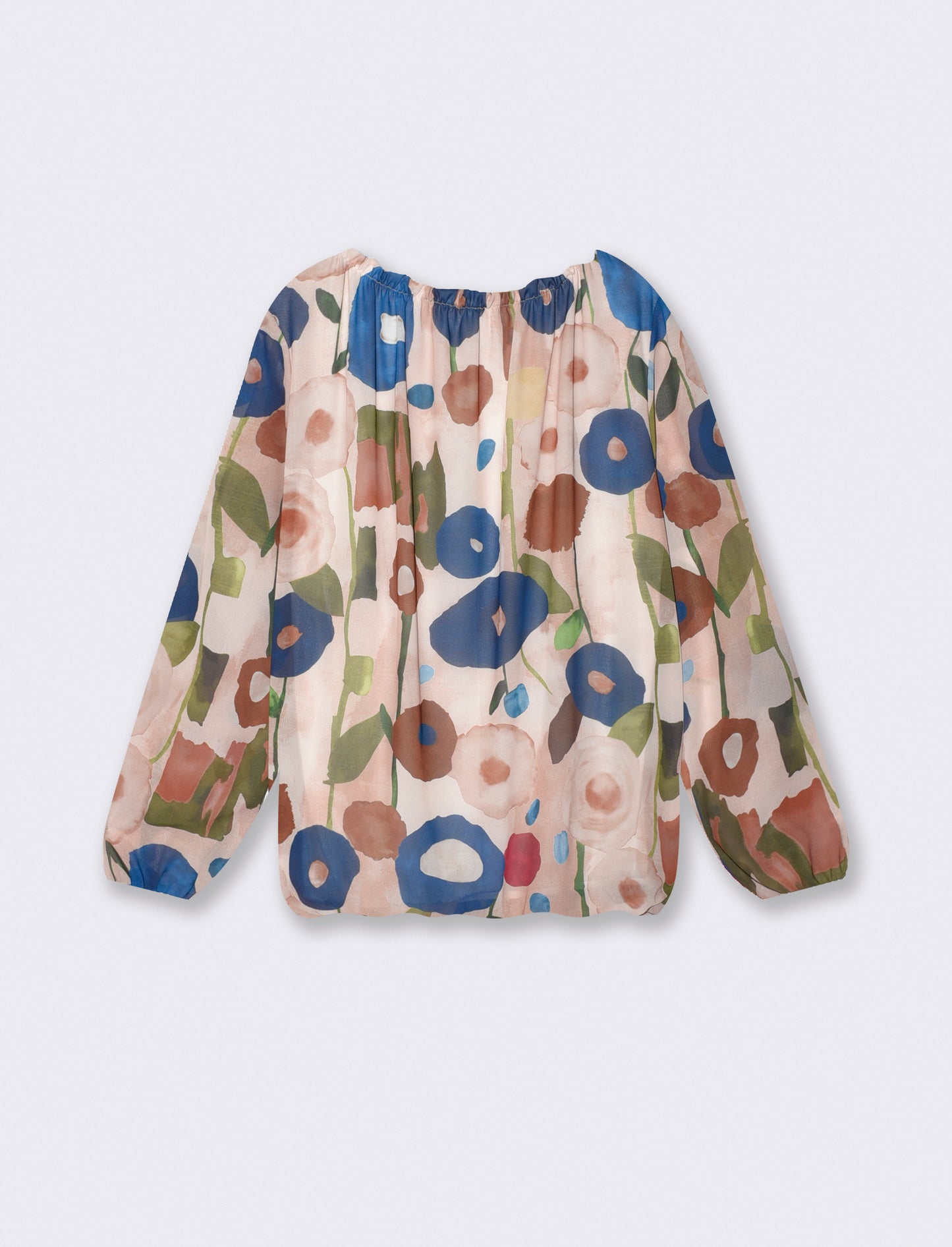 Casacca scollo arricciato - Beige