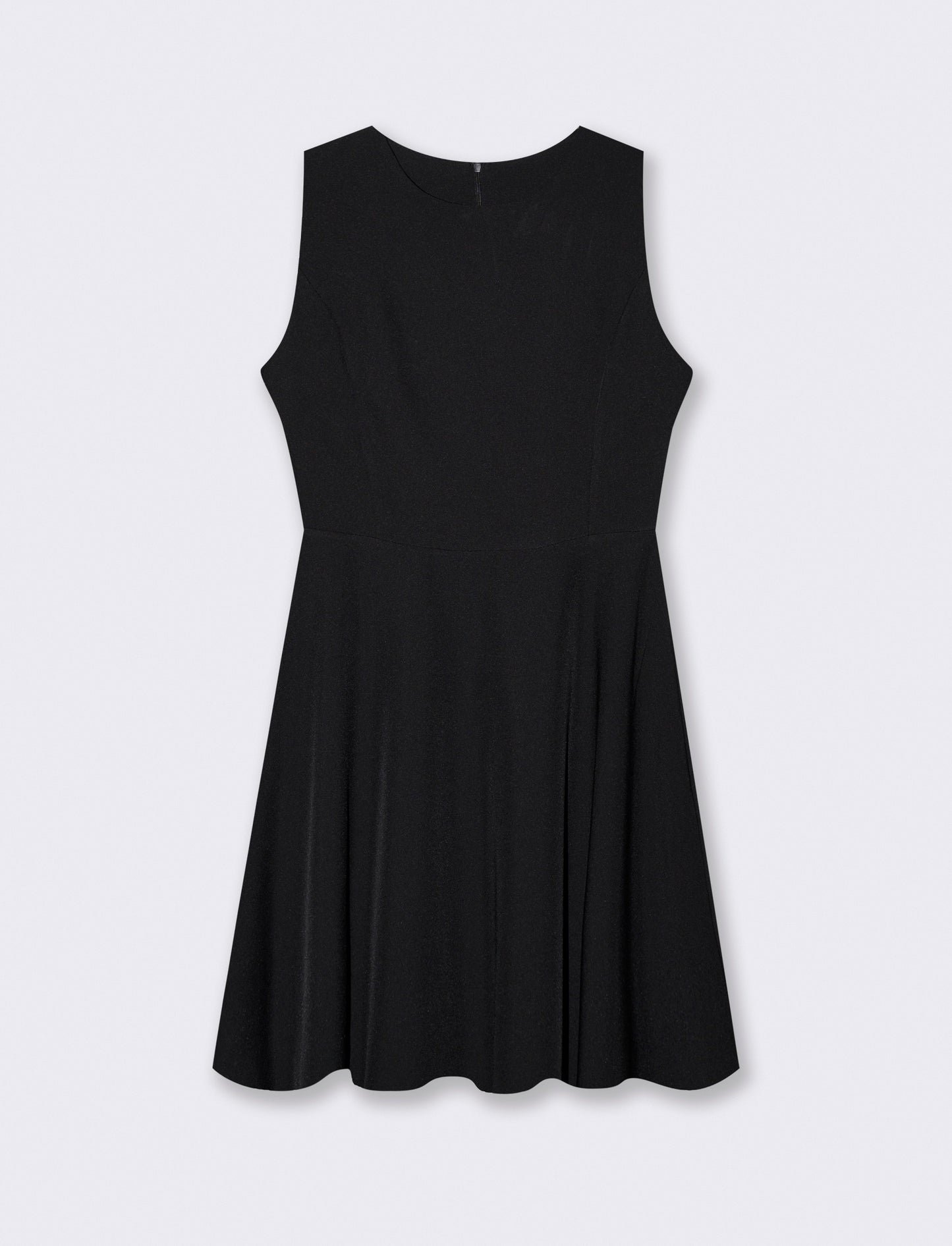 Short flared sleeveless dress - Black