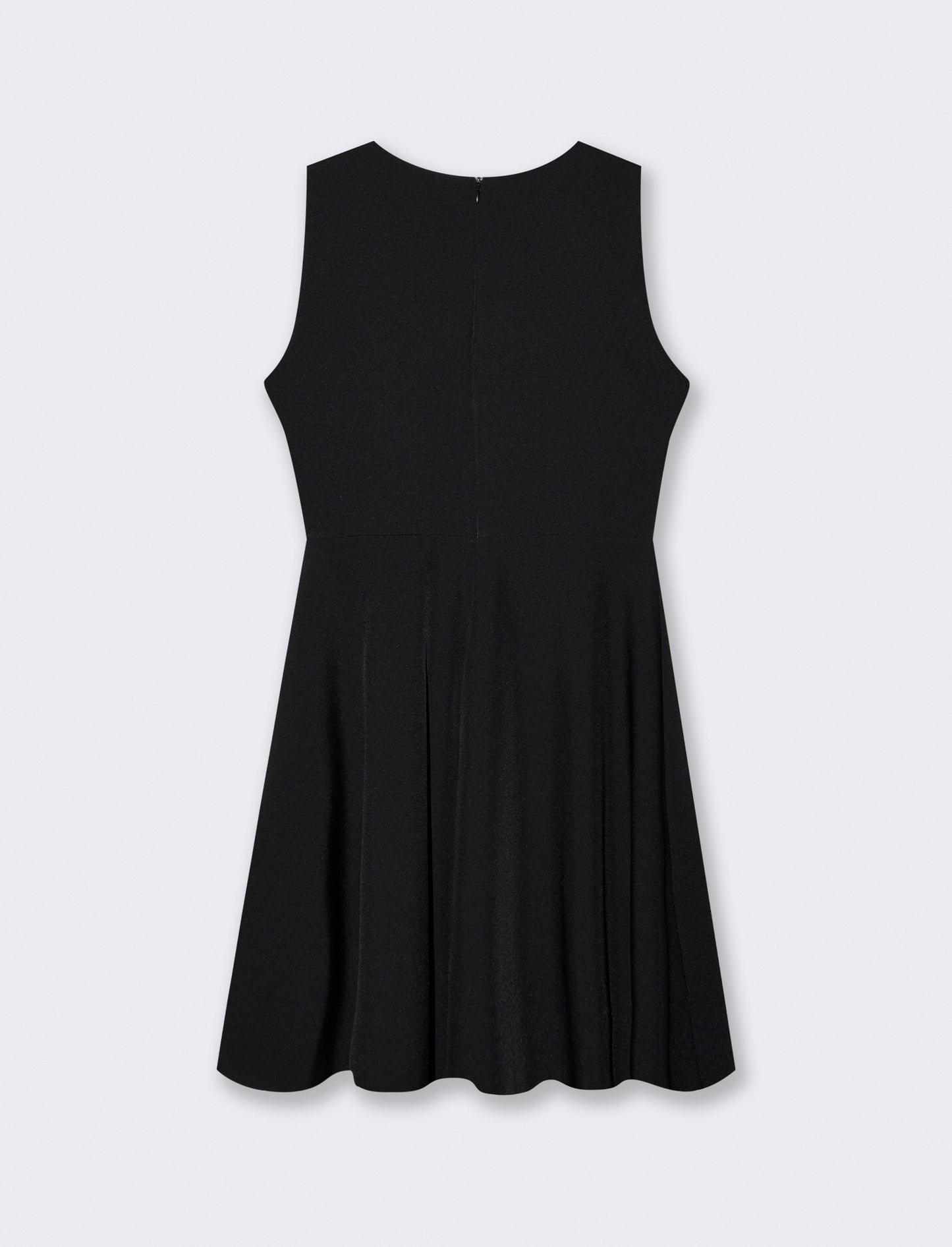 Short flared sleeveless dress - Black