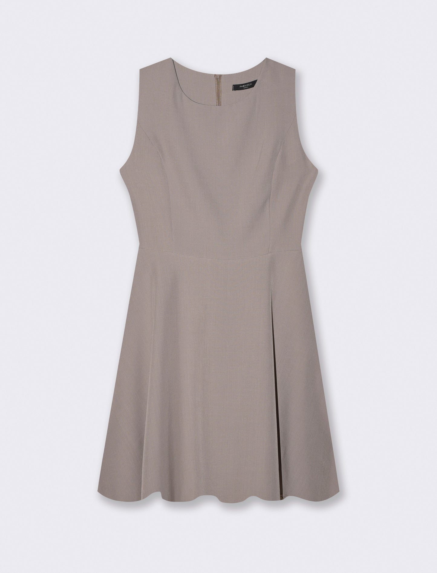 Short flared sleeveless dress - Grey