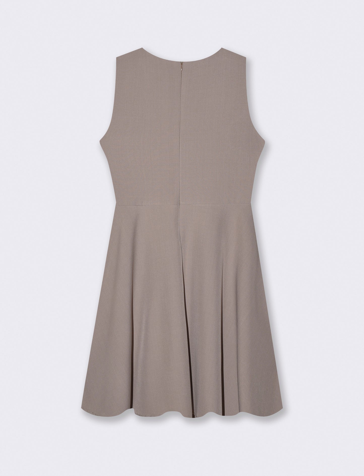 Short flared sleeveless dress - Grey