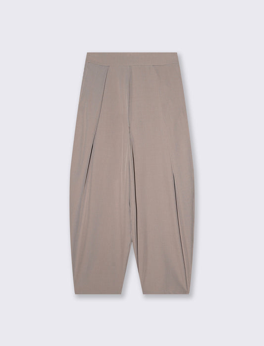 Pantaloni morbidi con fascia in vita - Nero