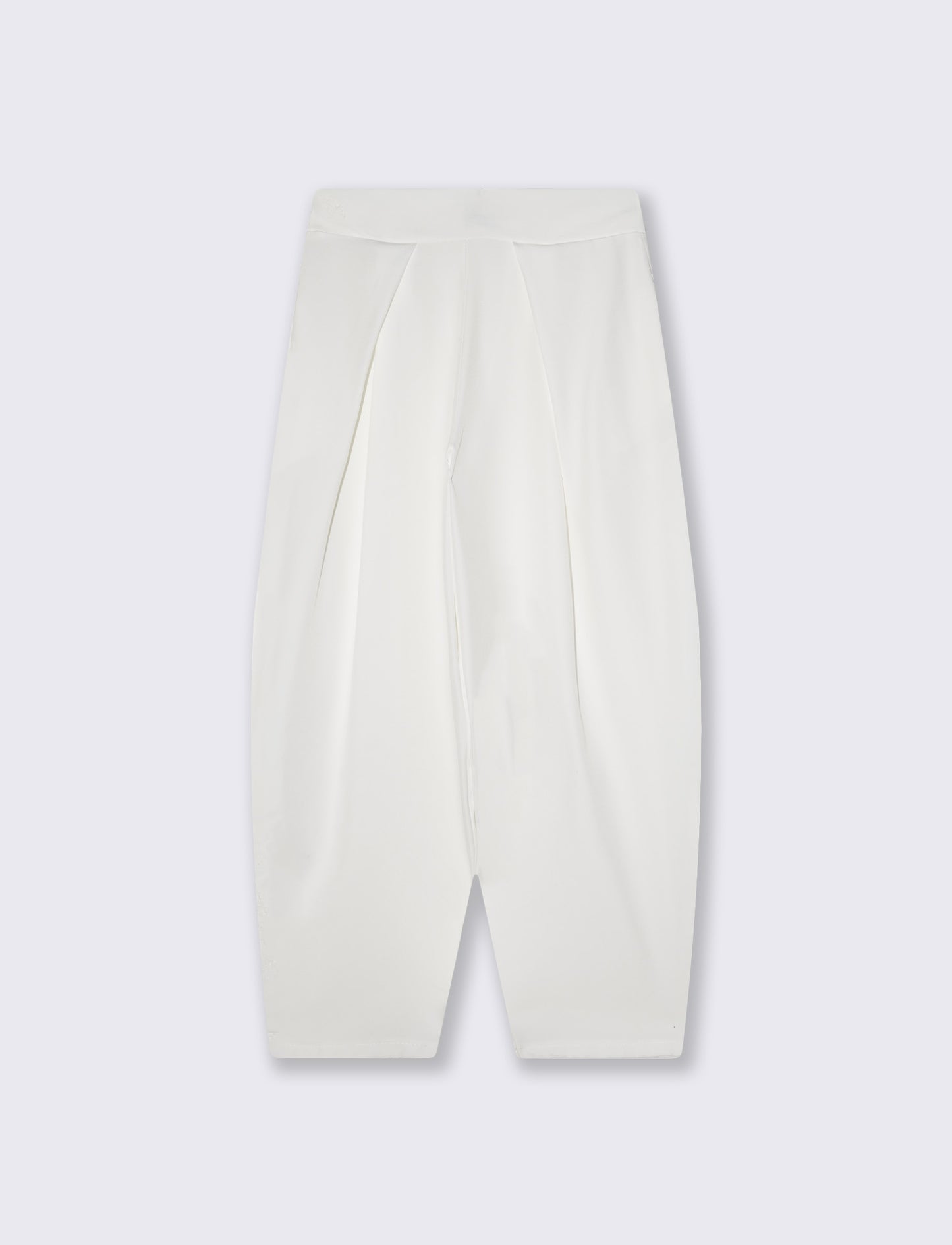 Soft Pants with Waistband - White