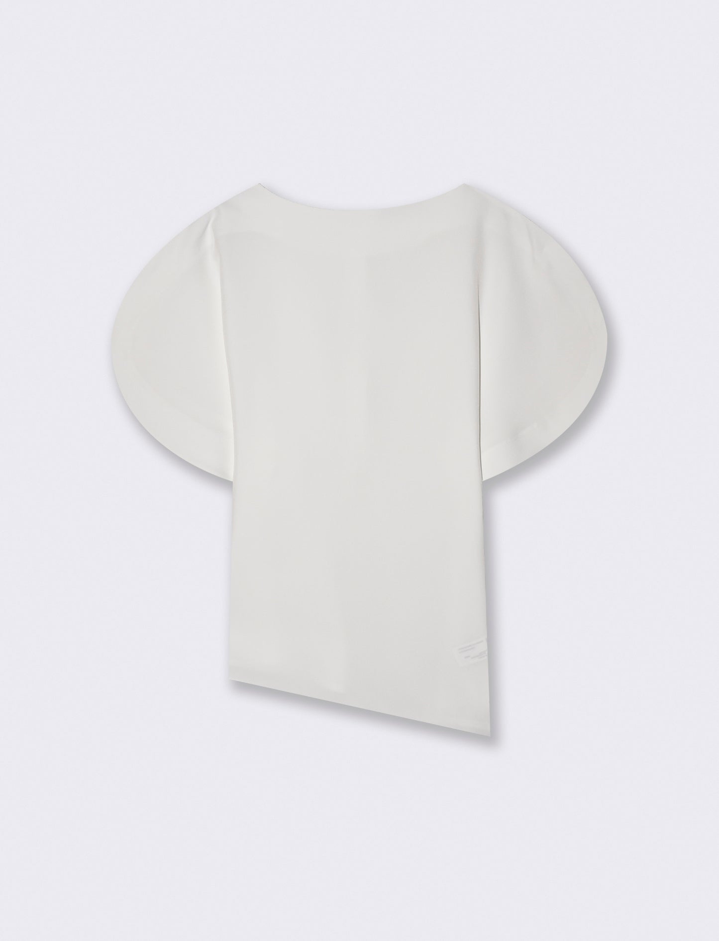 Asymmetrical fluid blouse - White