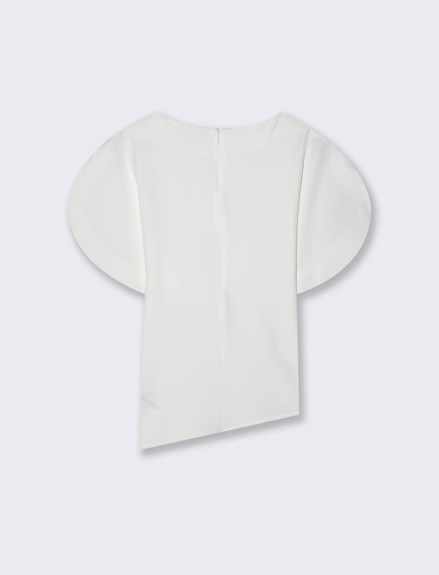 Asymmetrical fluid blouse - White