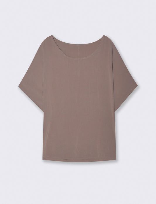 Soft top with round neck - Grey