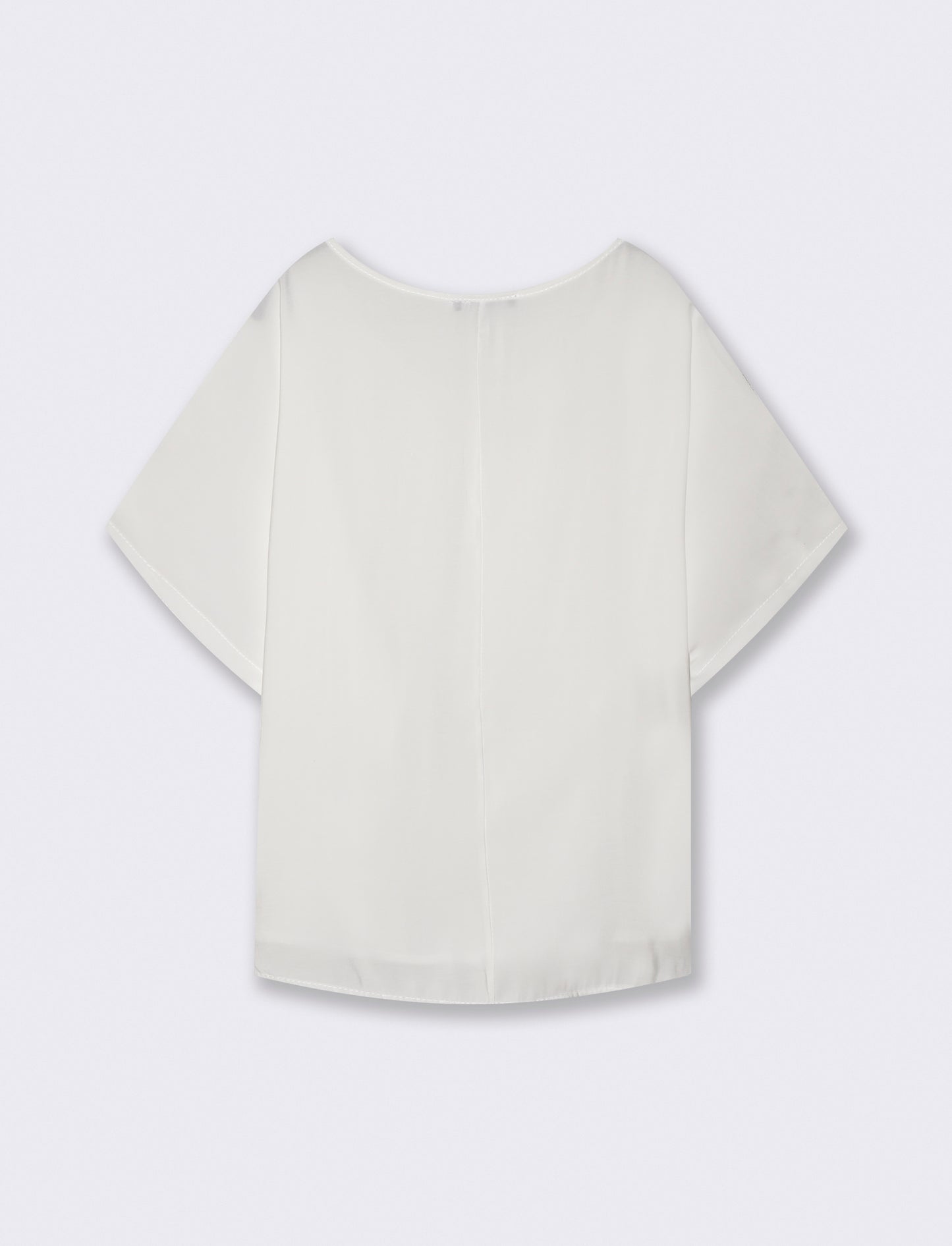 Soft top with round neck - White