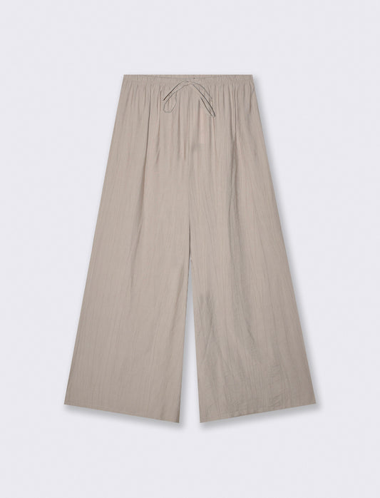 Soft pants with adjustable tie - Grey