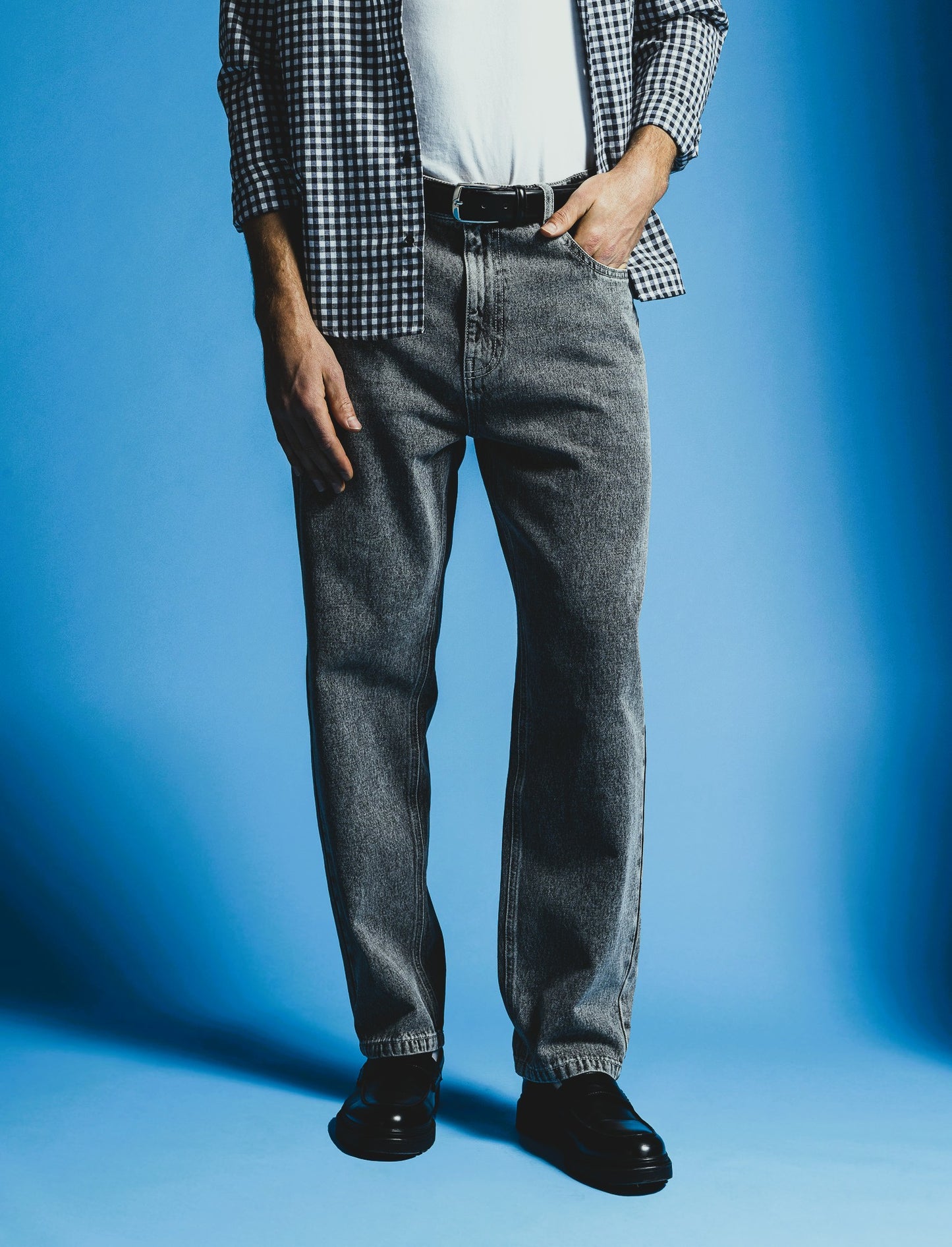 JEANS BAGGY FIT GRIGIO - Grigio