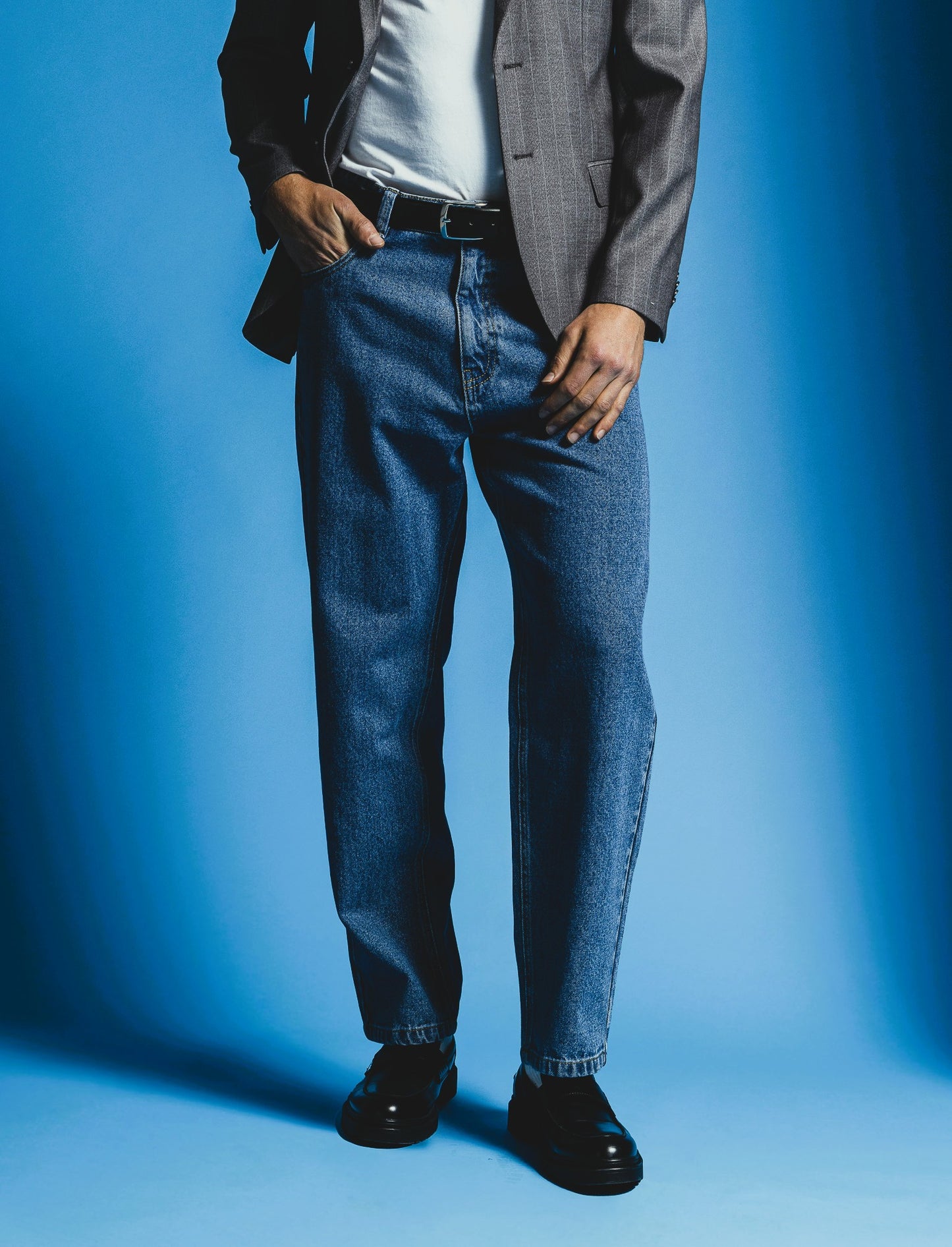 JEANS BAGGY FIT BLU MEDIO - Denim