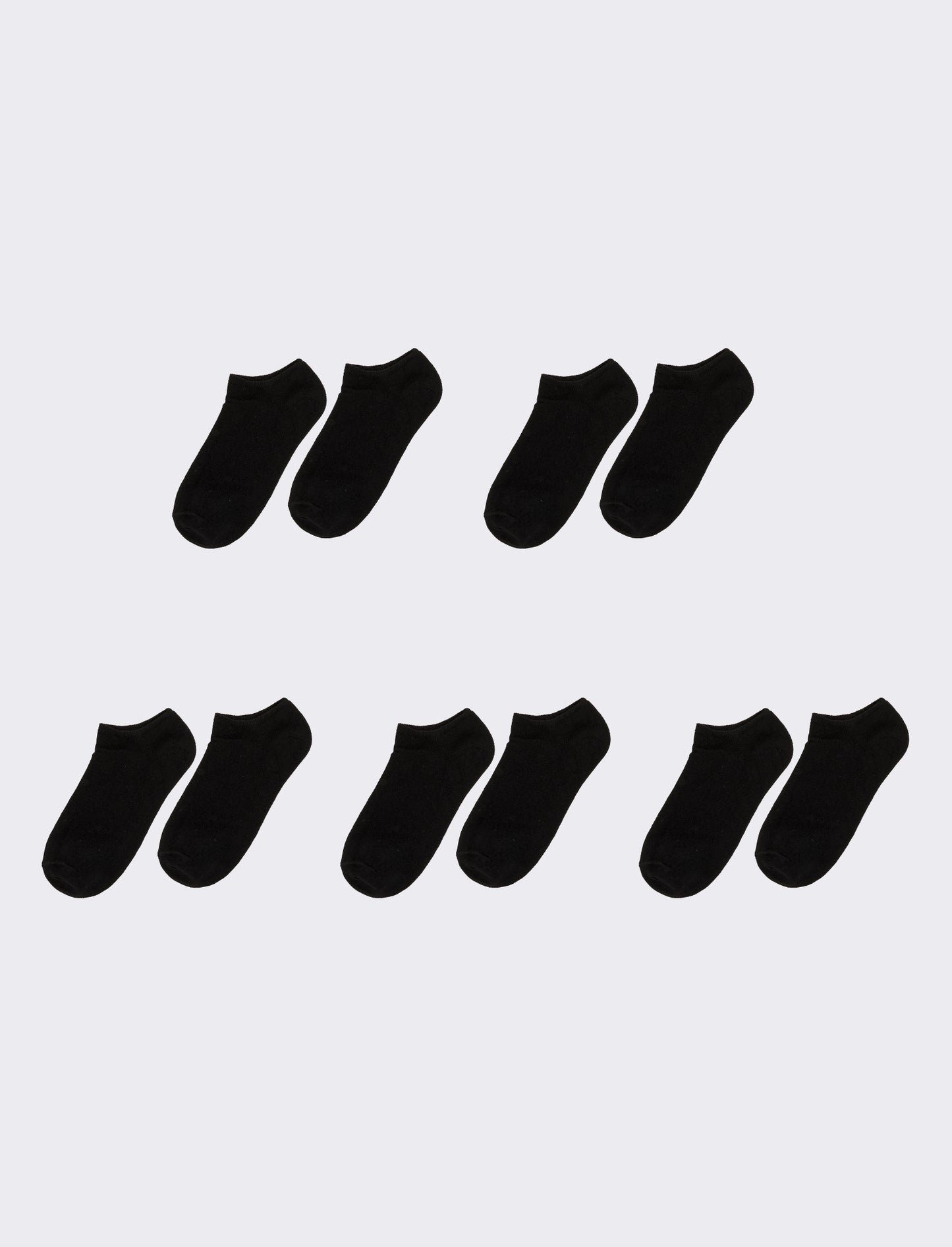 Calzino donna 5 paia sneakers - Nero