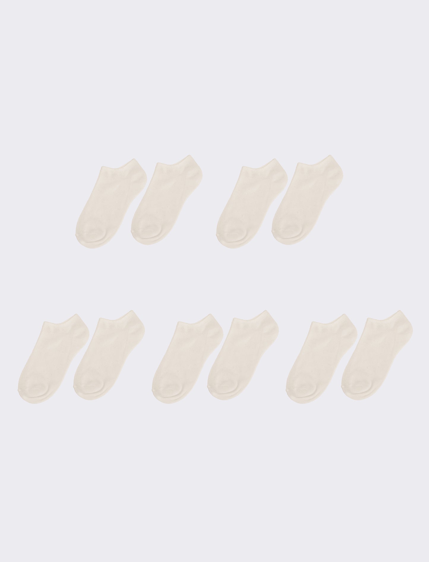 Calzino donna 5 paia sneakers - Bianco