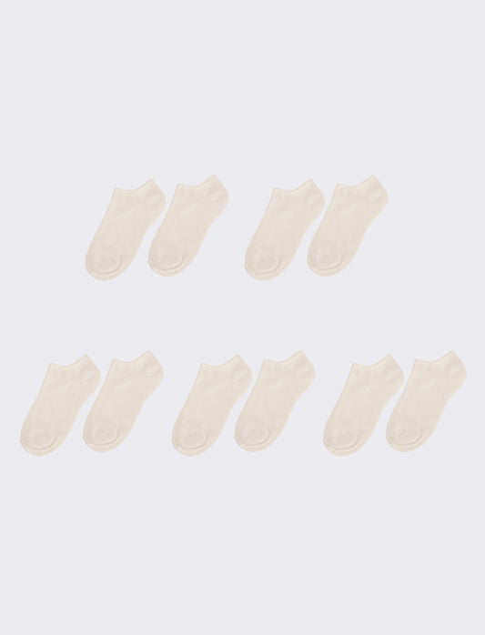 Calzino donna 5 paia sneakers - Bianco