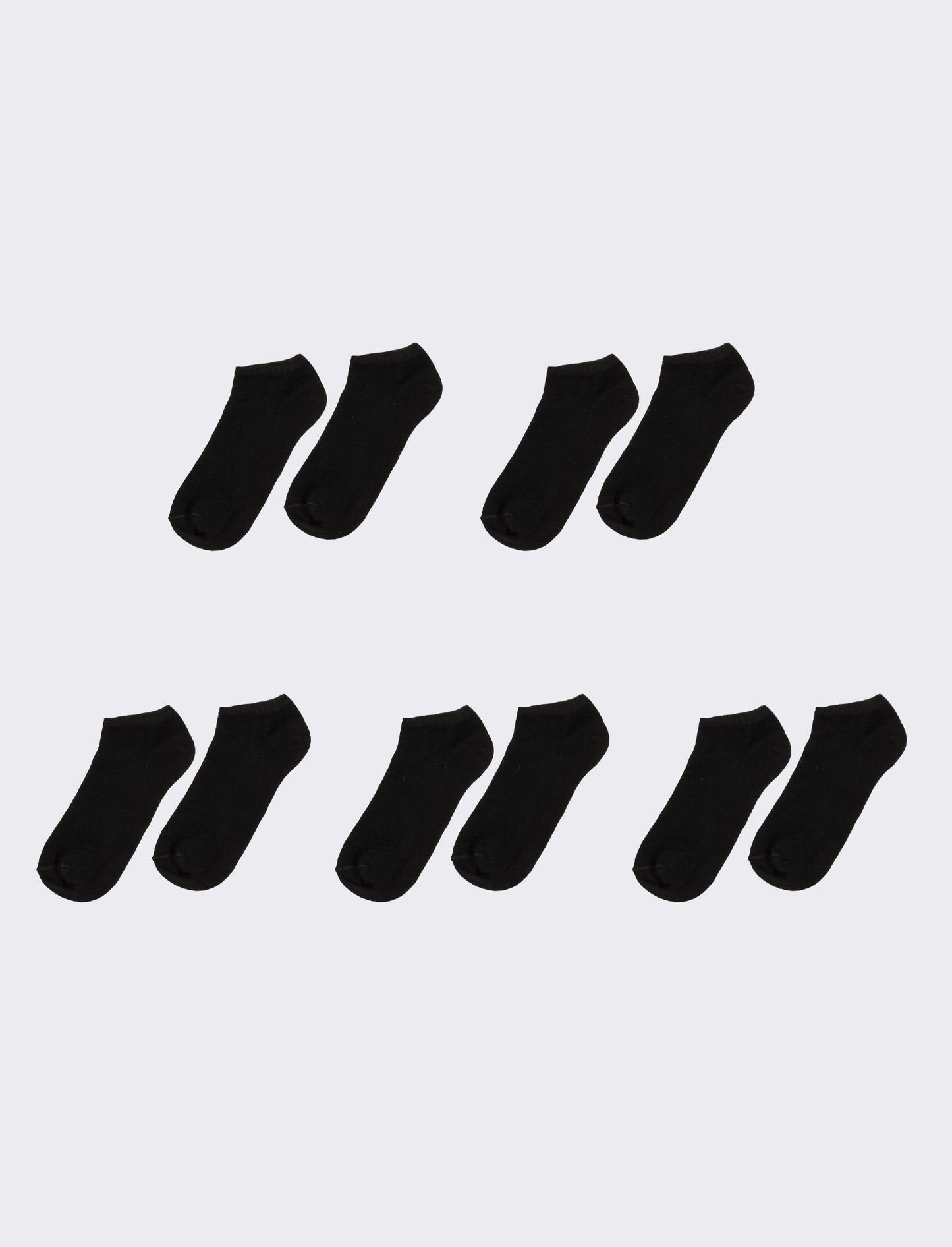 Calzino promo uomo 5 paia sneakers - Nero