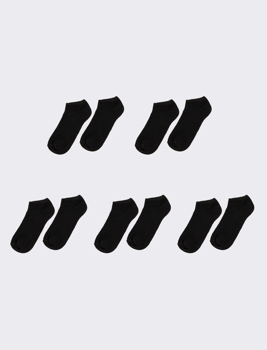 Calzino promo uomo 5 paia sneakers - Nero