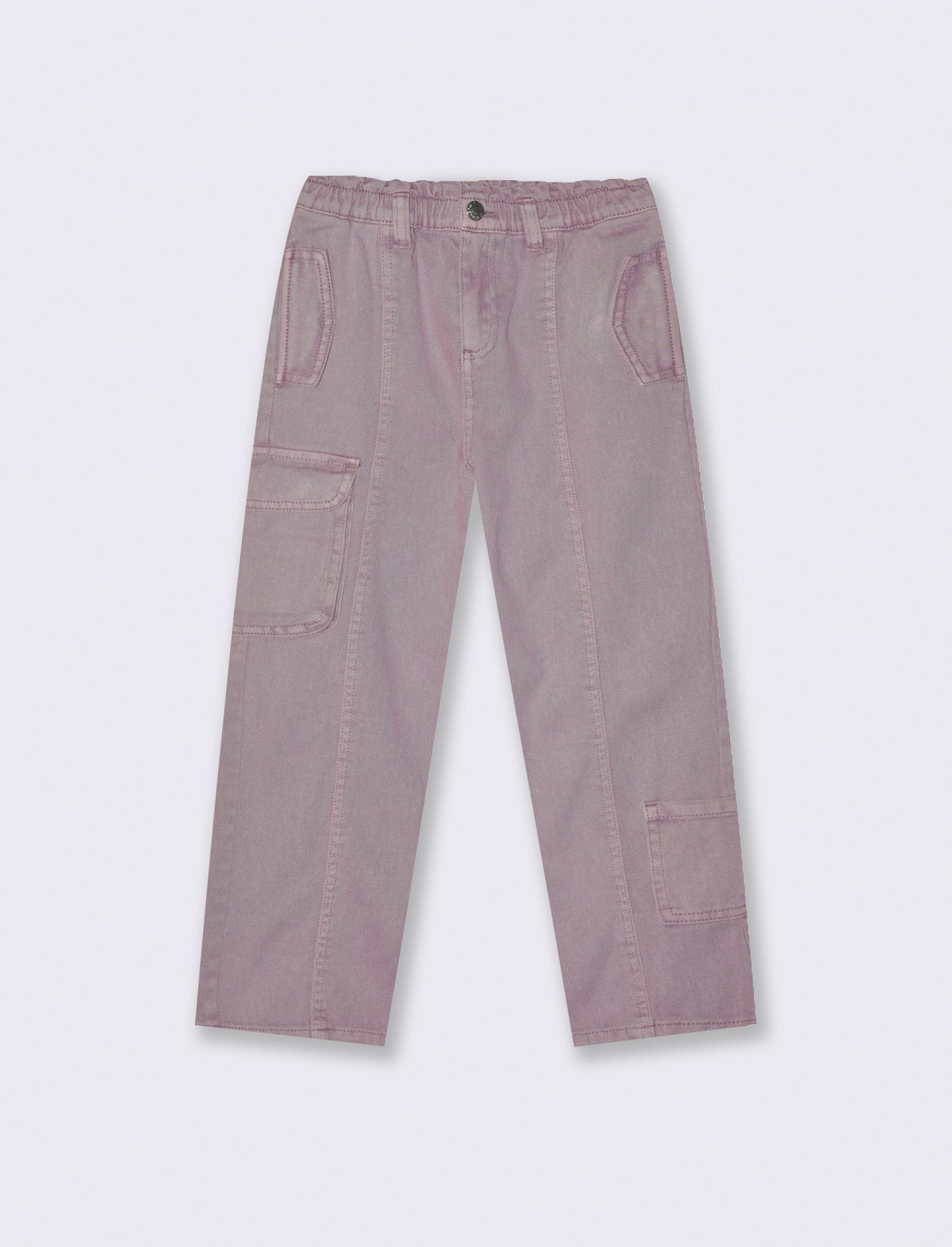 Pantaloni gamba ampia con tasche. - Rosa