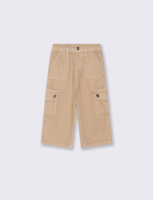 PANTALONI  CON TASCONI - Beige