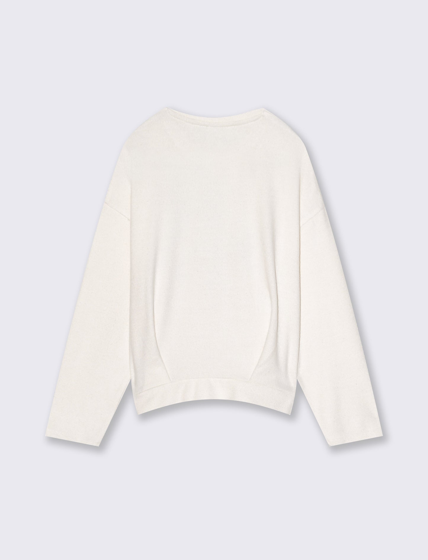 Maglia con paillettes reversibili - Bianco panna