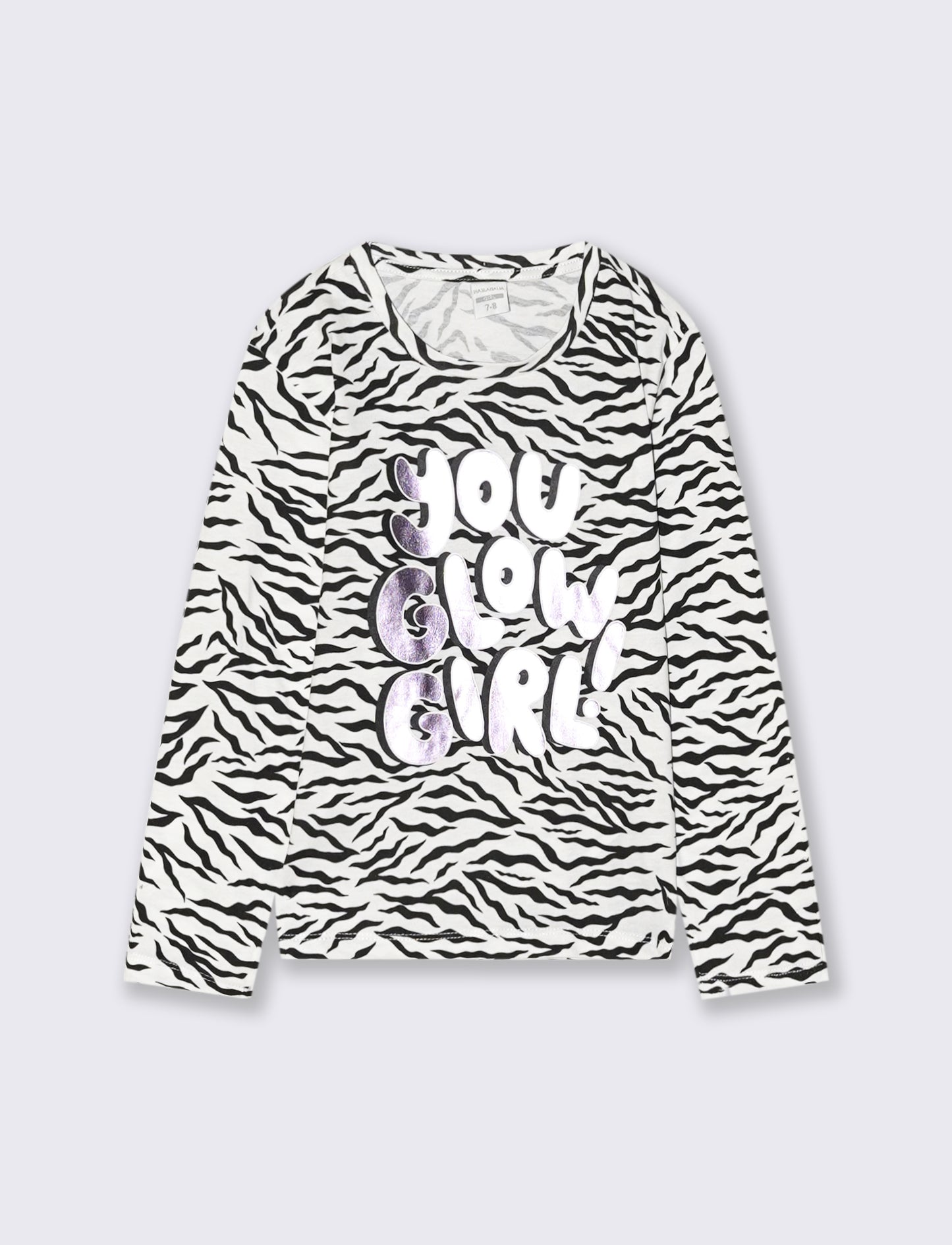 T-shirt in jersey stampata da bambina - Zebrato