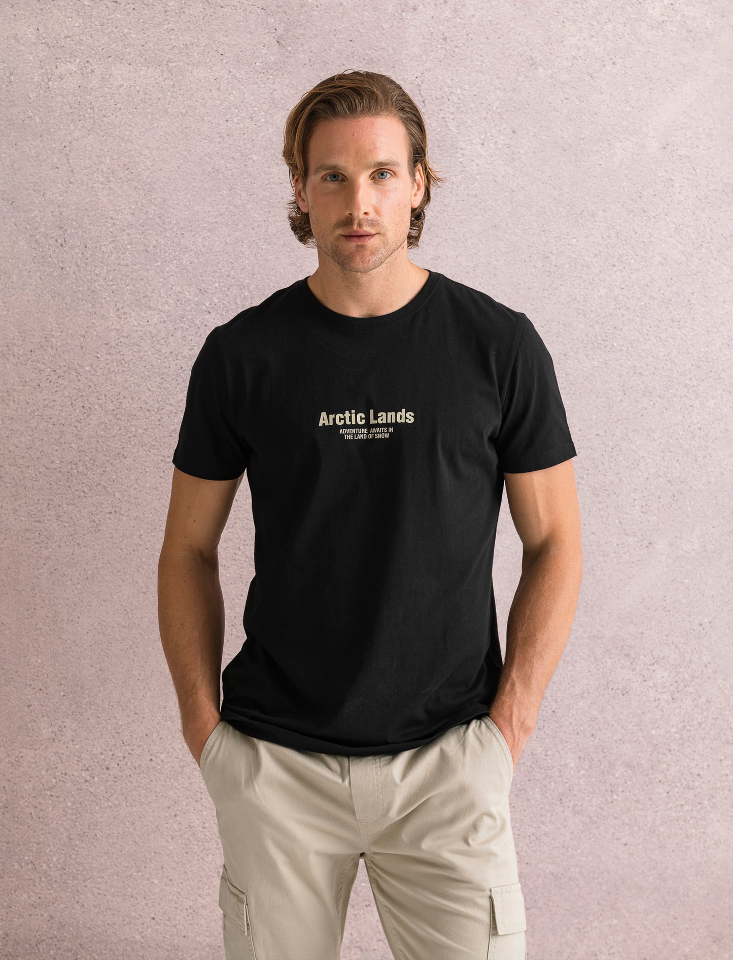 T-SHIRT IN COTONE CON STAMPA A RILIEVO - Nero
