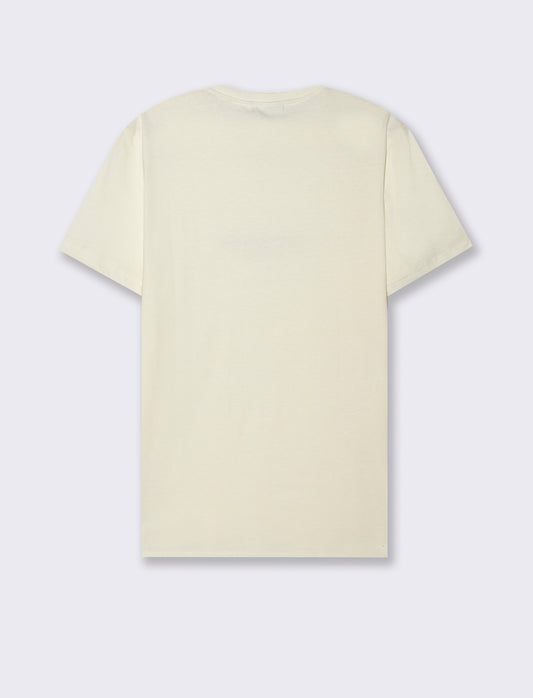 T-SHIRT IN COTONE CON STAMPA A RILIEVO - Bianco