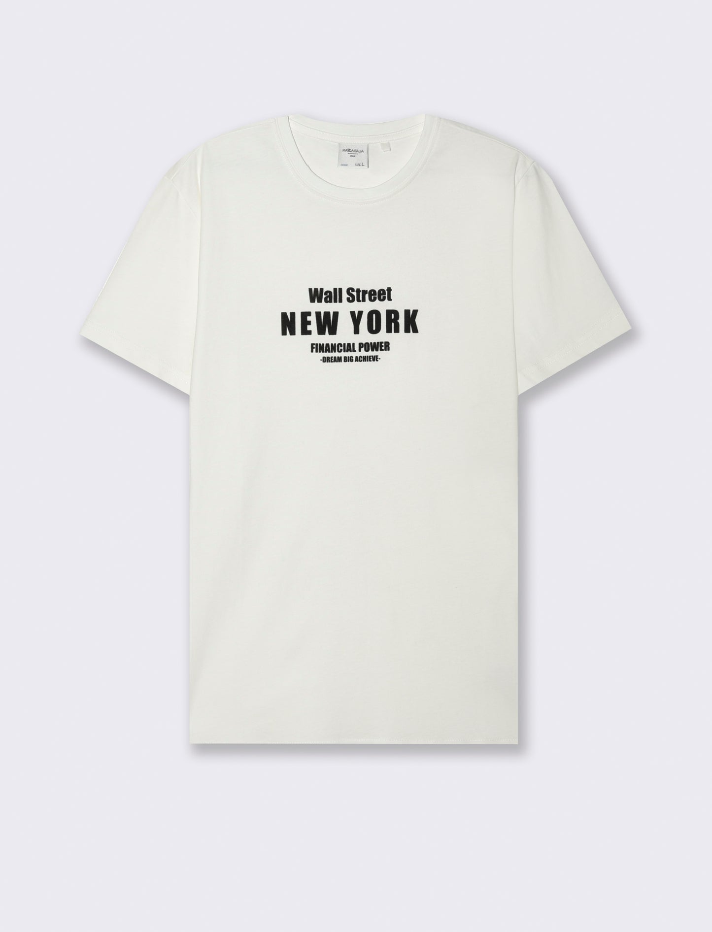 T-SHIRT IN COTONE CON STAMPA FLOCK - Bianco