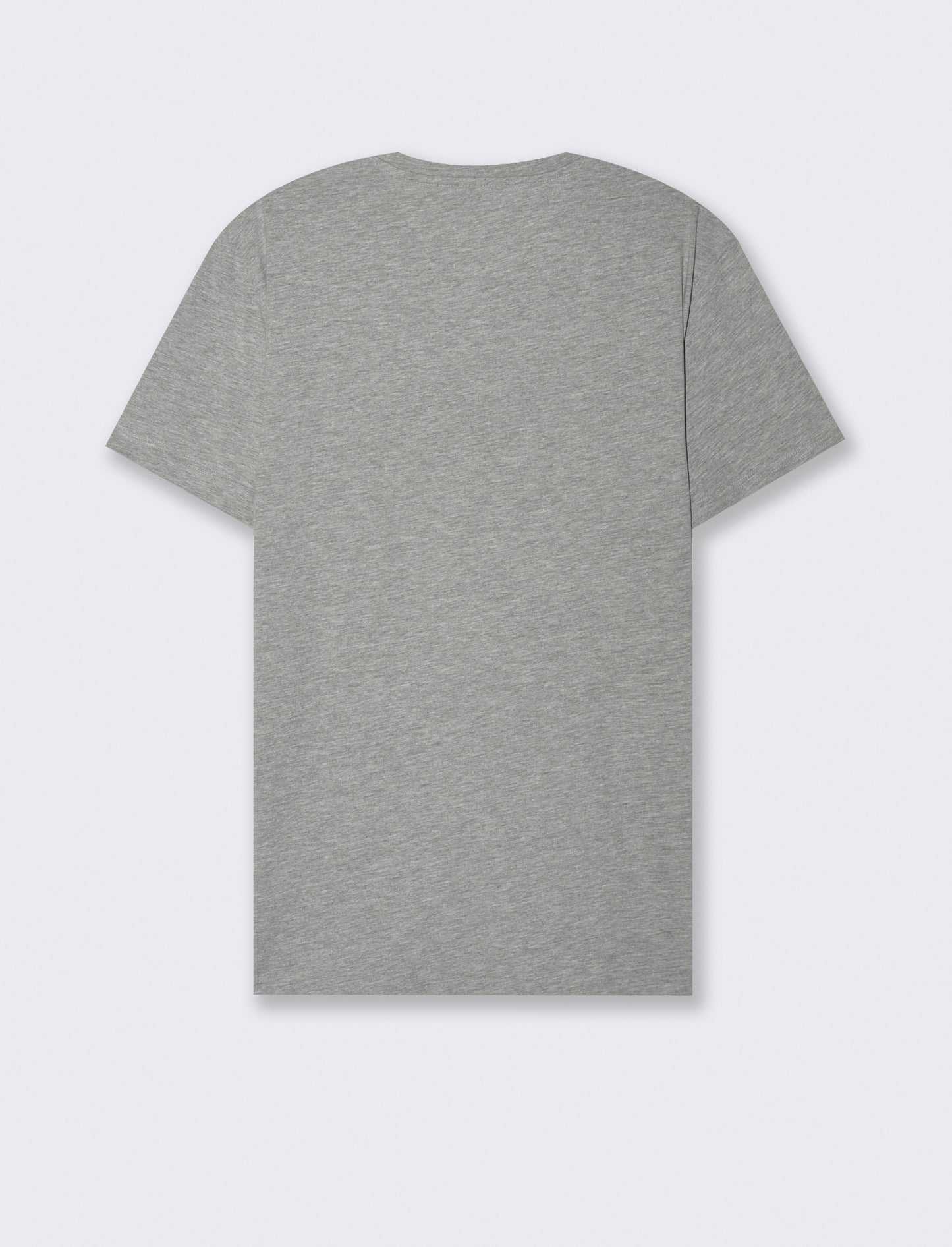 T-SHIRT IN COTONE CON STAMPA FLOCK - Grigio mel.