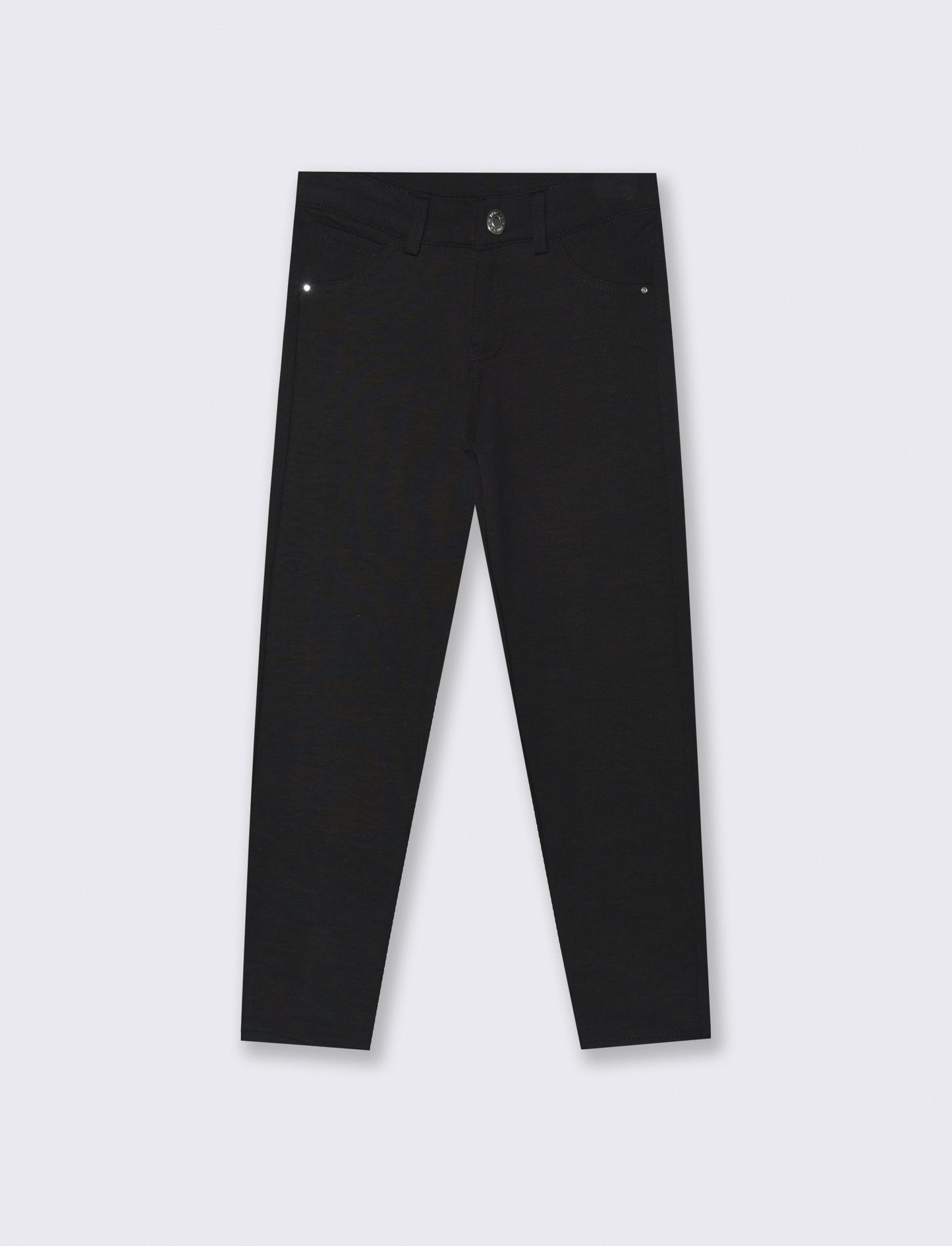 Pantaloni skinny in felpa. - Nero