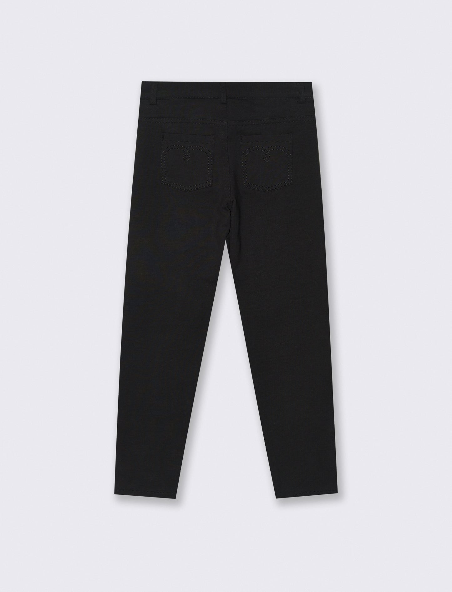 Pantaloni skinny in felpa. - Nero